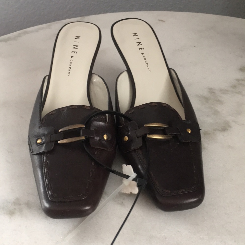 Vintage Nine West Loafer Mules / Kitten Heels